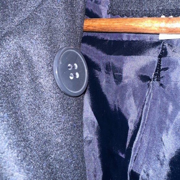 dELIAS Wool Double Breasted Dark Blue Pea Coat (Dec33) - Picture 4 of 6